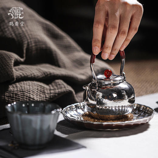 鹤鼎堂闻天系列望月急须锤目纹（银色）（缺货） 商品图2