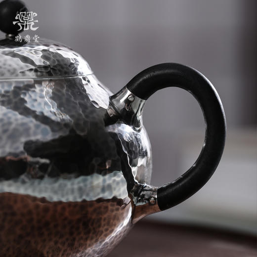 鹤鼎堂闻天系列式燕急须锤目纹(银色)（缺货） 商品图1