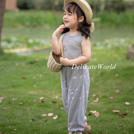 【云优选】防蚊裤背心 | BabyStormi防蚊裤儿童裤子竹棉纱布夏轻薄纯棉背心女宝双层纱透气（周六日不发货） 商品图2
