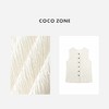 COCO ZONE "泡泡马甲”夏季简约圆领马夹气质单排扣无袖上衣CC1B1373 商品缩略图2