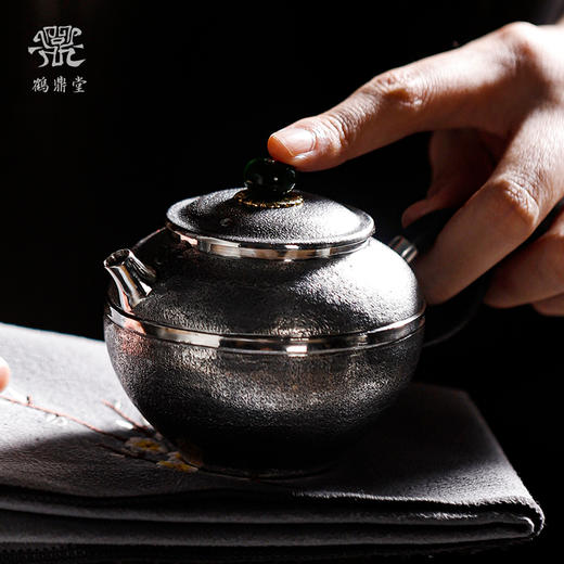 鹤鼎堂闻天系列崇丘急须麻纹（银色）（缺货） 商品图1