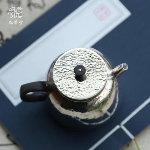 鹤鼎堂闻天系列下泉急须锤目纹（银色）（缺货） 商品图1