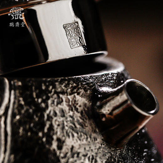 鹤鼎堂闻天系列多福錾刻葫芦急须（银色）（缺货） 商品图2