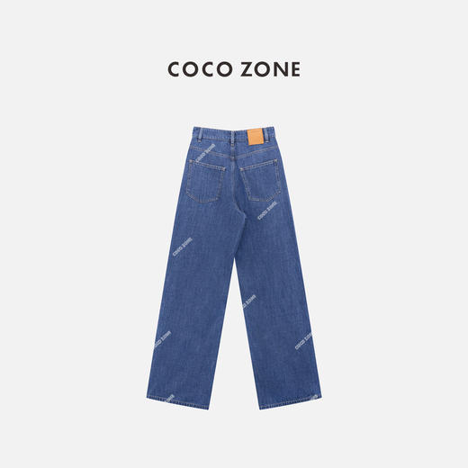 COCO ZONE ”超薄丹宁裤“简约蓝色百搭牛仔裤时尚通勤显瘦直筒裤CC1B1346 商品图1