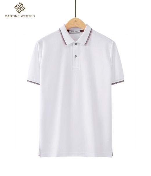 Martine Wester 式70S双强捻棉珠地丝光横机领T恤衫 11013555 商品图3