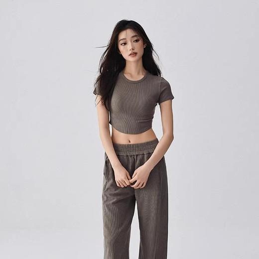 跃牌【周游世界系列】瑜伽服短袖女弹力修身显瘦训练运动上衣TP0710 商品图1