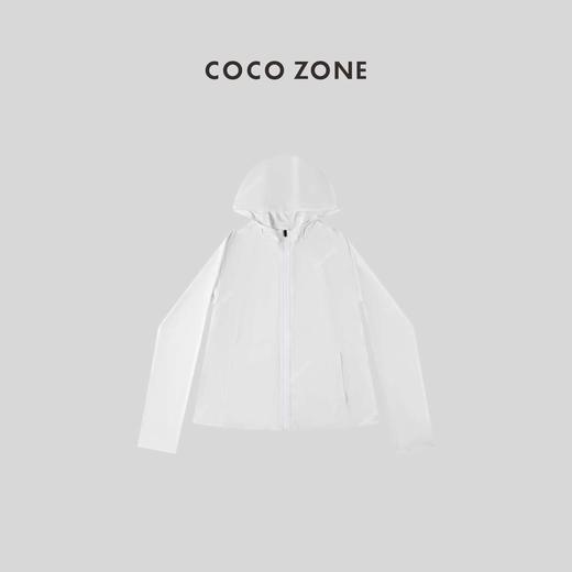 COCO ZONE 夏季纯色修身连帽拉链女外套 23C29312 商品图0