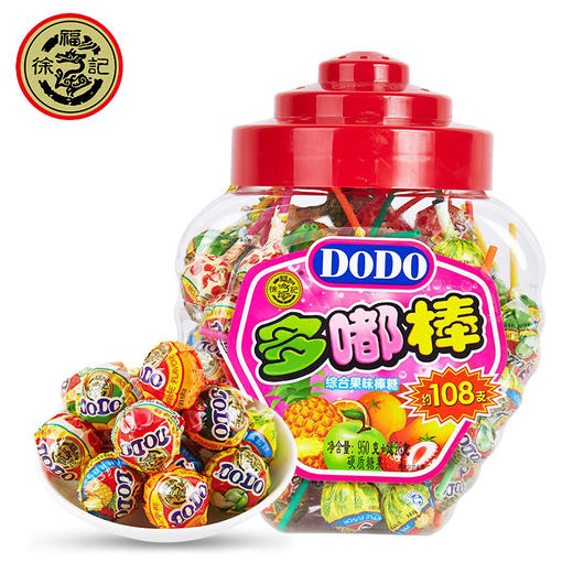 【酸甜果味，童年棒棒糖~】徐福记棒棒糖 网红多嘟棒 108支水果味混合味 儿童糖果零食桶装-QQ 商品图4