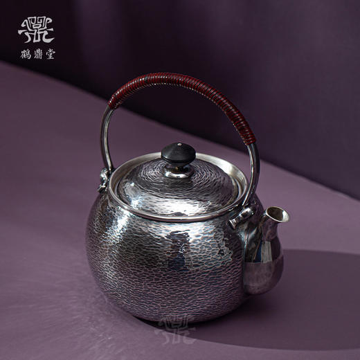 鹤鼎堂闻天系列常武急须横纹（银色）（缺货） 商品图2