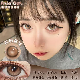 Ruby girl 权力游戏 月抛 两片 14.2mm 参考着色 13.8mm 基弧 8.5 含水 40% 新锐国货