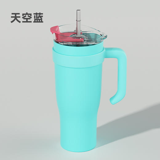 【手柄汽车杯】不锈钢大容量真空保温把手吸管杯 冰霸杯 方便携带 随时随地补充水分 商品图6