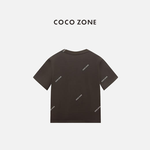 COCO ZONE 夏季字母刺绣短袖T百搭圆领别致上衣CC2B1191 商品图1