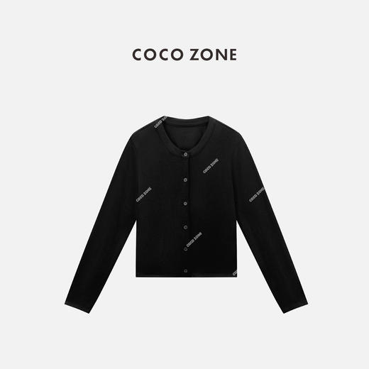 COCO ZONE 夏季简约单排扣针织开衫纯色圆领上衣CC1B1500 商品图1