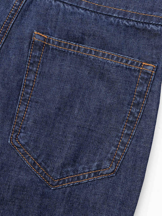 COCO ZONE 2024"薄牛“夏季时尚单排扣设计牛仔裤气质百搭长裤CC1B0735 商品图6