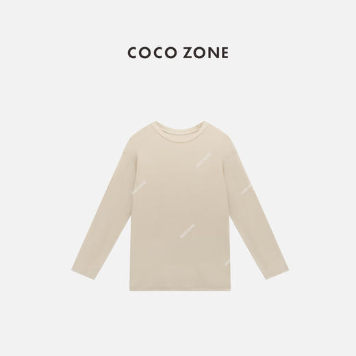 COCO ZONE "卡其冰感T“ 时尚圆领百搭长袖T恤纯色显瘦上衣CC1B1442 商品图0