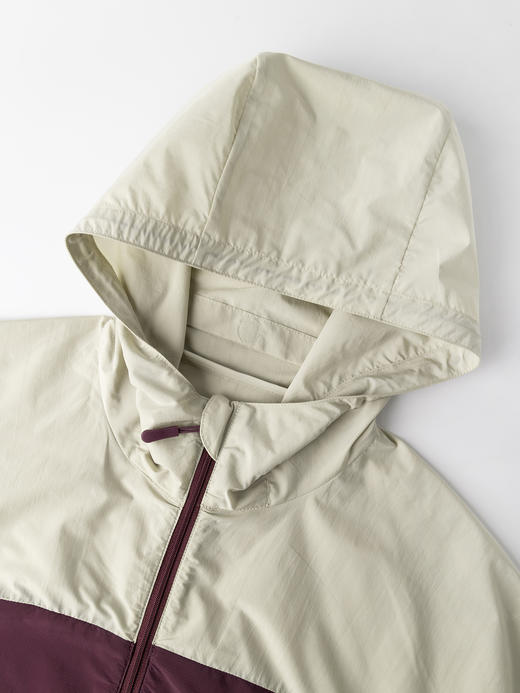 COCO ZONE "紫米皮肤衣“设计感撞色拼接外套时尚连帽长袖上衣CC1B1465 商品图4