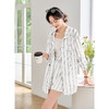 HR WA68019条纹连帽宽松轻薄透气休闲衬衣高腰三分裤两件套 商品缩略图1