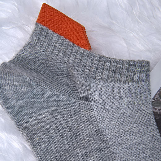 2双男士运动船袜无骨精梳棉袜【2411308】 商品图1
