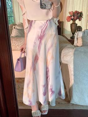 张心子【浪漫马黛】高级感荡领飞袖上衣女夏新款气质洋气小衫 U2406001