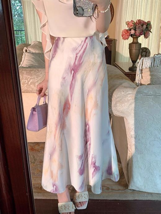 张心子【浪漫马黛】高级感荡领飞袖上衣女夏新款气质洋气小衫 U2406001 商品图0