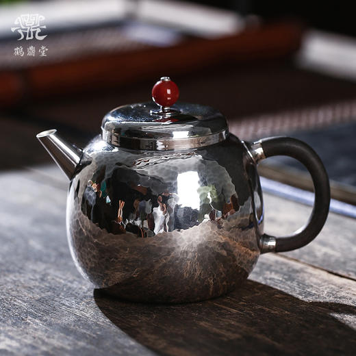 鹤鼎堂闻天系列言归急须槌目纹（银色）（缺货） 商品图0