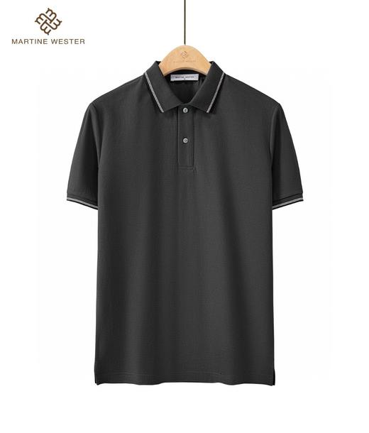 Martine Wester 式70S双强捻棉珠地丝光横机领T恤衫 11013555 商品图4