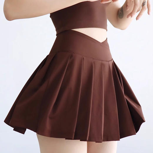 【限时秒】YOGACODE【火树银花系列】2024 假两件百褶瑜伽裙女防走光羽毛球网球裙 DSJ468 商品图1