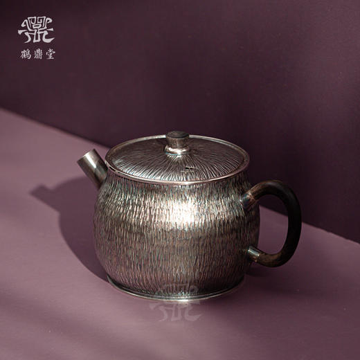 鹤鼎堂闻天系列芄兰急须竖纹（银色）（缺货） 商品图1