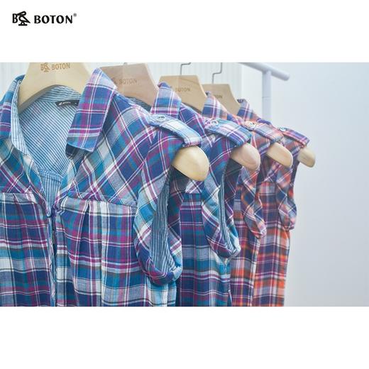 【第2件半价！尾货清仓不退换】波顿小翻领修身夏装时尚全棉女式衬衣薄款LS703 商品图3