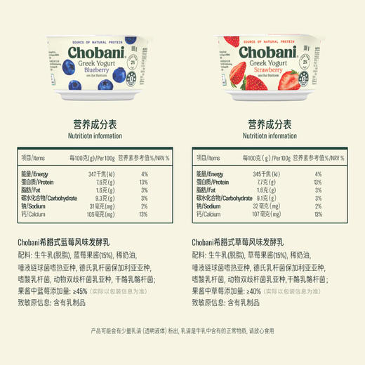 MM 山姆 Chobani澳大利亚进口 希腊式风味发酵乳600g（草莓味100g*3+蓝莓味100g*3） 商品图10