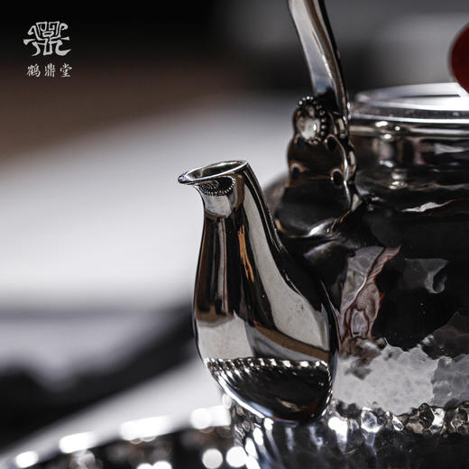 鹤鼎堂闻天系列望月急须锤目纹（银色）（缺货） 商品图1