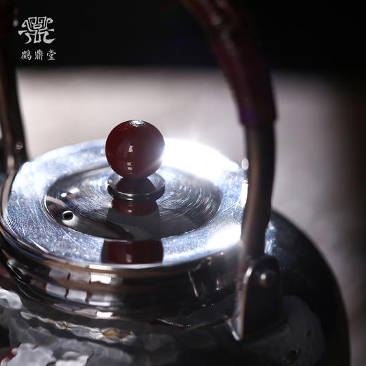 鹤鼎堂闻天系列望月急须锤目纹錾刻腰线（银色）（缺货） 商品图4