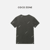 COCO ZONE “灰紫”时尚字母短袖T恤百搭圆领休闲上衣CC2B1182 商品缩略图1