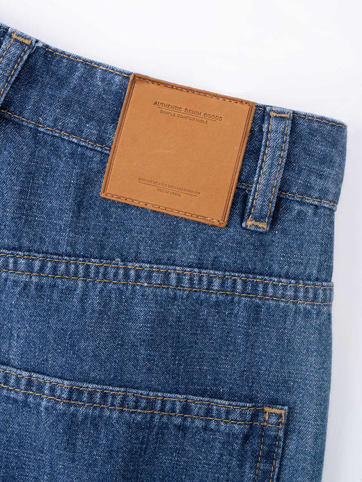 COCO ZONE ”超薄丹宁裤“简约蓝色百搭牛仔裤时尚通勤显瘦直筒裤CC1B1346 商品图4