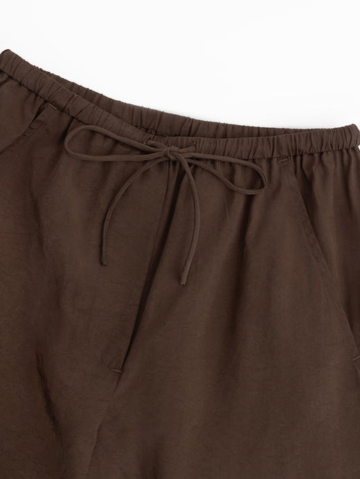 COCO ZONE 夏季抽绳松紧腰休闲裤复古百搭直筒裤CC1B1200 商品图4