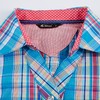 【第2件半价！尾货清仓不退换】波顿_Boton女士纯棉格子衬衫_撞色格纹修身显瘦短袖衬衫LS755217 商品缩略图5