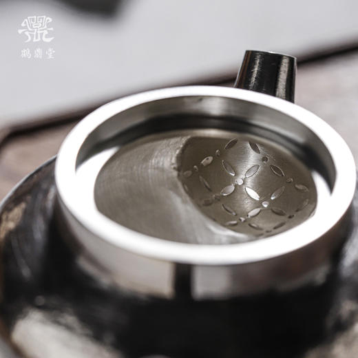 鹤鼎堂闻天系列盈匊急须雪花纹（银色）盈匊麻纹急须（银色）（缺货） 商品图3