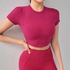 跃牌【周游世界系列】运动短 袖螺纹瑜伽服高弹透气瑜伽 TP0710 商品缩略图0