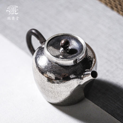 鹤鼎堂闻天系列盈匊急须雪花纹（银色）盈匊麻纹急须（银色）（缺货） 商品图2