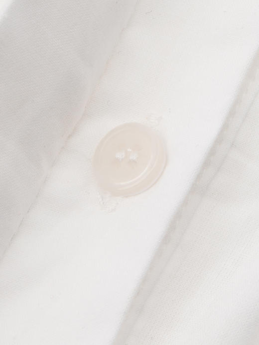 COCO ZONE 100棉时尚褶皱镂空衬衫简约圆领单排扣上衣CC1B1022 商品图6