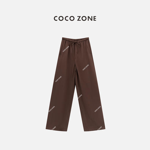 COCO ZONE 夏季抽绳松紧腰休闲裤复古百搭直筒裤CC1B1200 商品图0