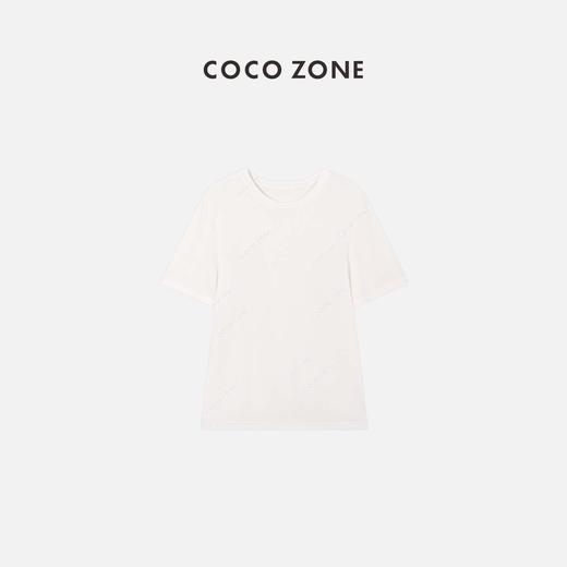 COCO ZONE 新款休闲夏季纯色透气桑蚕丝圆领短袖T恤 23C29184 商品图0