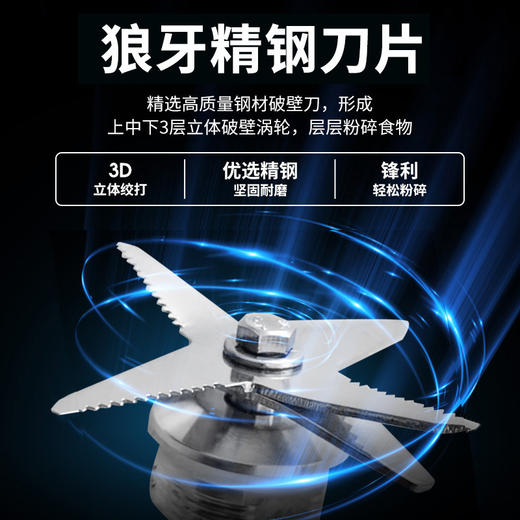 【一机多用！多功能破壁料理机】3-4人榨汁机全自动果汁机家用辅食机豆浆机，3档位转速配置 适用各种食材软硬度。ry 商品图2