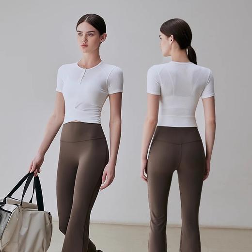 跃牌【周游世界系列】高级感运动短袖女交叉扭结设计罗纹弹力TP0704 商品图4