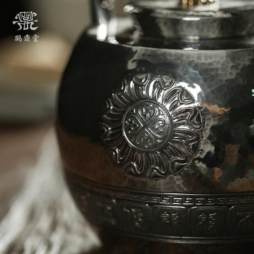 鹤鼎堂闻天系列朝夕汤沸錾刻流远屯美（银色）（缺货） 商品图3