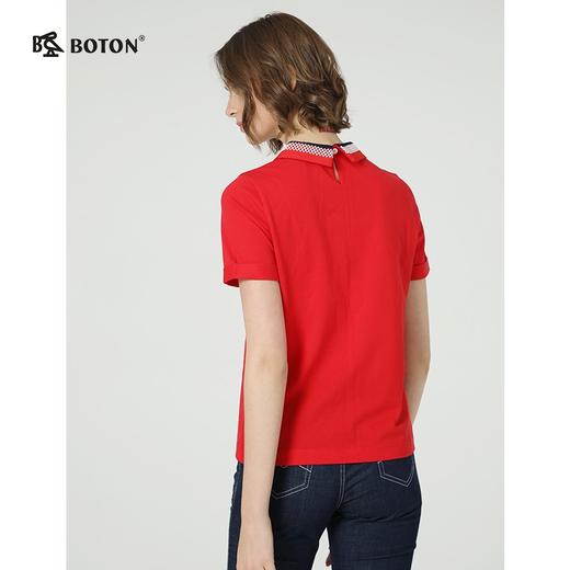 【第2件半价！尾货清仓不退换】波顿短袖修身休闲女运动翻领女士T恤LT201219 商品图3