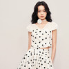 赫本风芭蕾波点上衣女修身显瘦雪纺衫24夏季黑白撞色MS85TP066A10 商品缩略图0