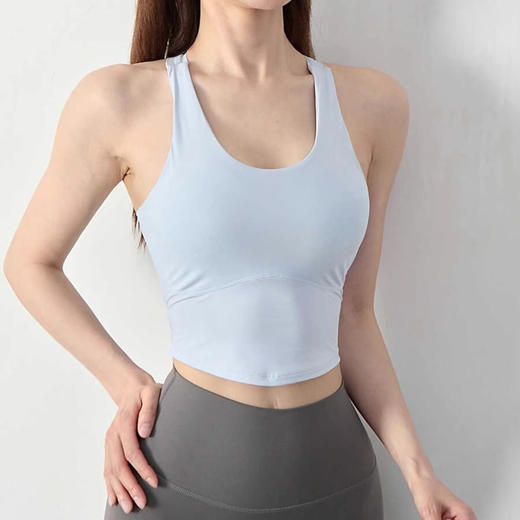 【限时秒】YOGACODE【火树银花系列】2024 固定杯运动背心女美背凉感瑜伽背心 DSG775 商品图3