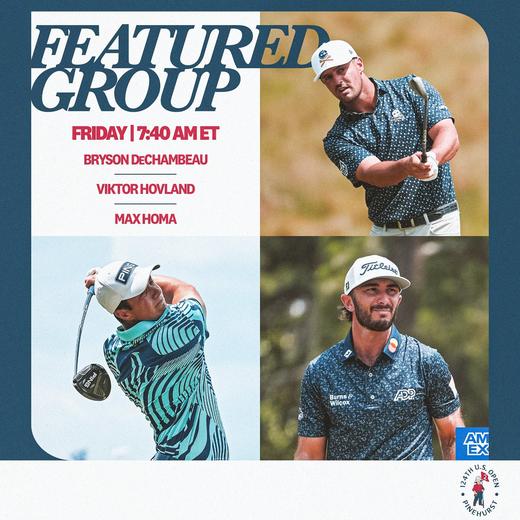 德尚布、霍夫兰、霍马｜2024美国公开赛第二轮精选回放 商品图0