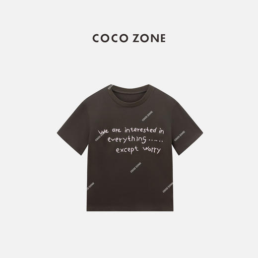 COCO ZONE 夏季字母刺绣短袖T百搭圆领别致上衣CC2B1191 商品图0